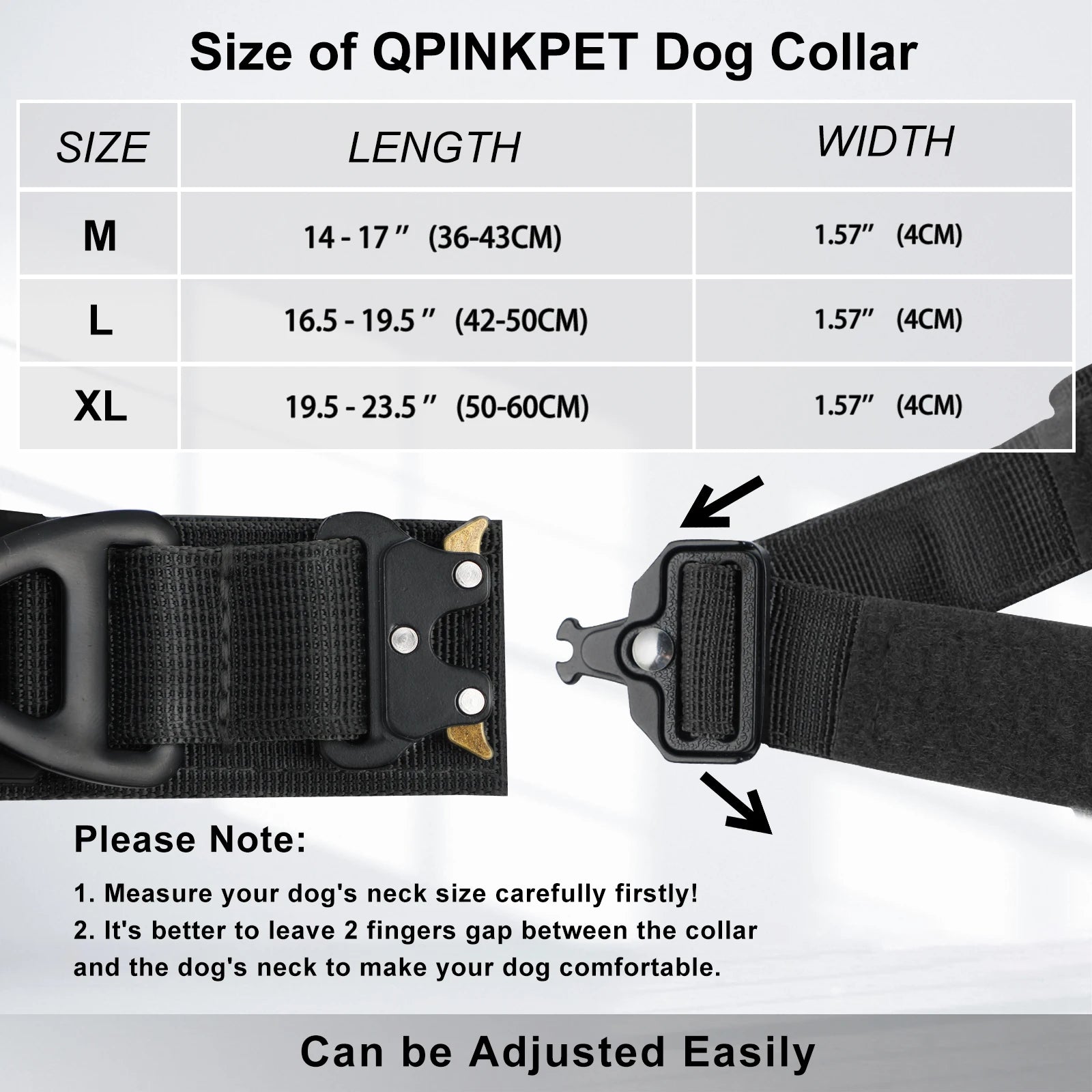 AirTag Dog Collar with Handle, Tactical Dog Collar for Large Medium Dogs, Military Dog with Metal Buckle for Large Dogs - Gangsterdog